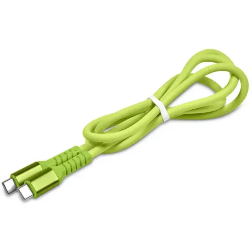 Altitude Mable Fast Charge Type-C to Type-C Charging Cable in Pouch Lime Cable